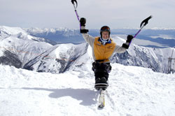 Amanda skiing
