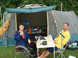Jo Wright camping